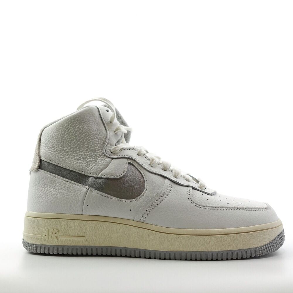 Nike Women's Air Force 1 High Size 10.5 Sculpt Silver Sneaker DC3590-101 Mens 9